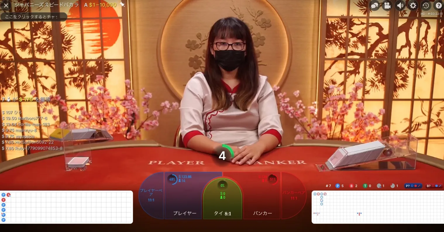 ジャパニーズスピードバカラ
