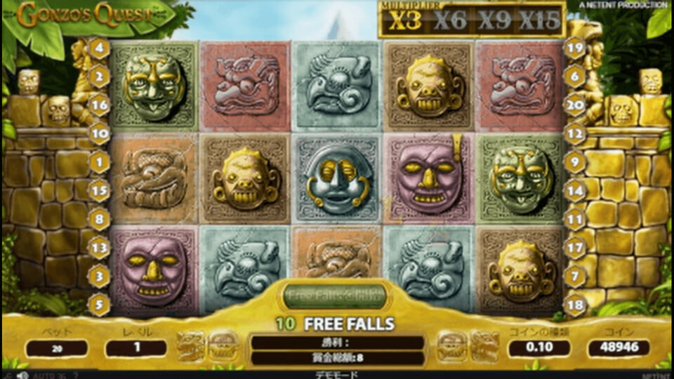 フリースピンは10ゲームから開始となります