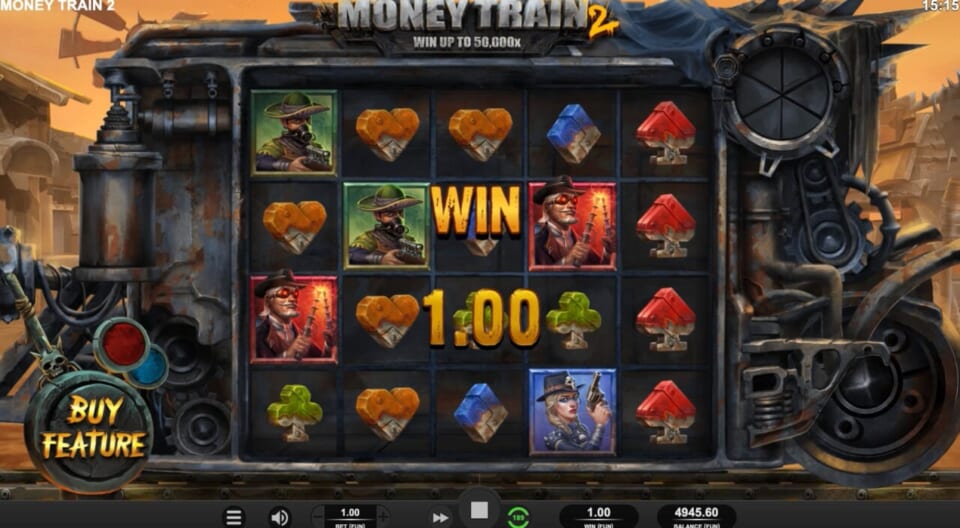 
リスピン機能だけでも10倍以上のマルチプライヤー獲得が期待できるので、ベースゲームでも十分に楽しむことができますよ