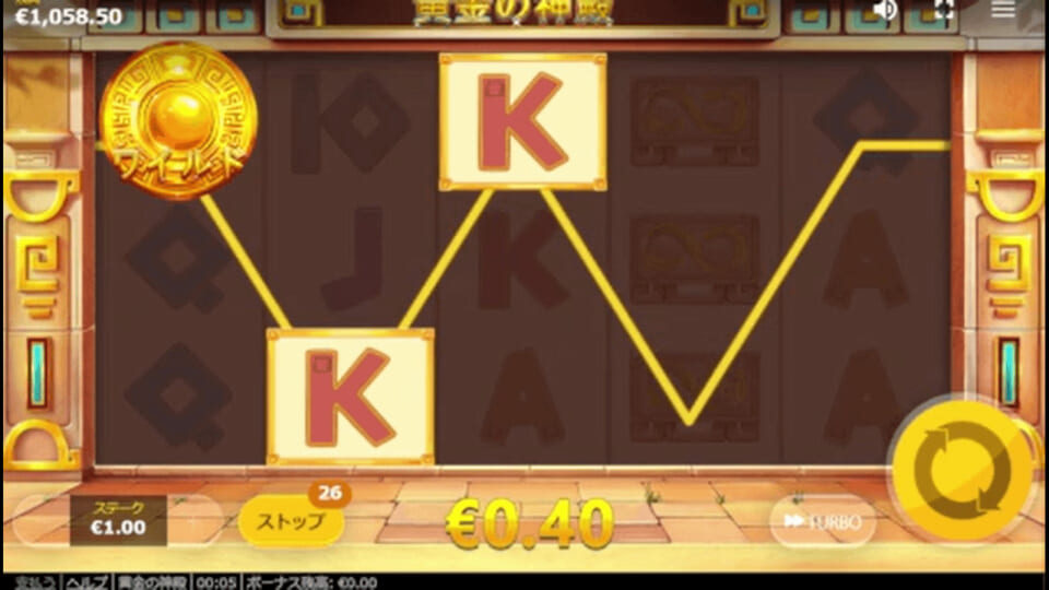 Kが3つそろったときの配当額は8ドル