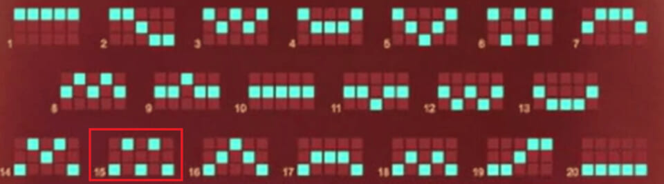 上記の画像の場合、ワイルドシンボルによって10のシンボルが15番目のペイラインで3個そろっていることがわかります