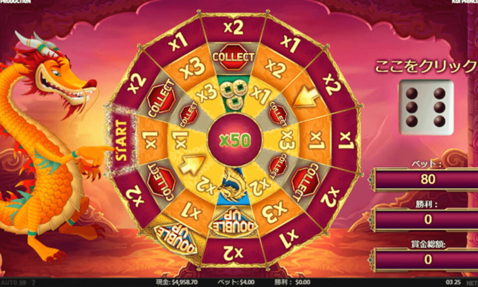 BONUS WHEELは、一気に高額配当をゲットできる可能性が非常に高いボーナスゲームです