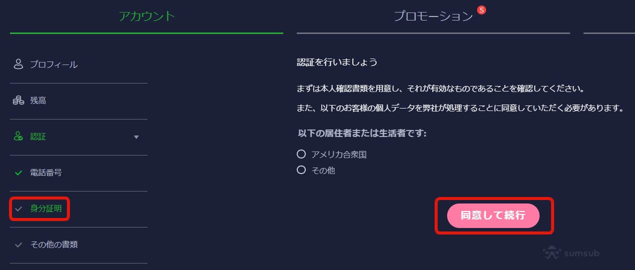 同意して続行